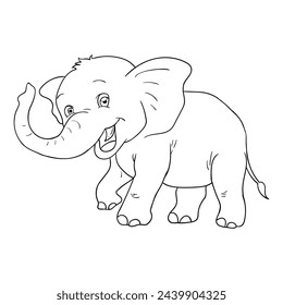 Hand drawing style of elephant vector. It is suitable animal icon, sig or symbol. svg