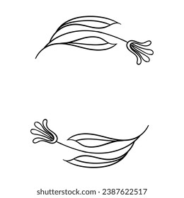 Estilo de dibujo manual del vector de flor. Es adecuado para ícono de planta y flor, signo o símbolo.