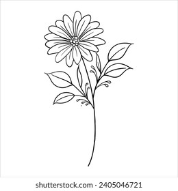 Handzeichnung Stil der Blumenvektor. Sie eignet sich für die Symbol- oder Blumenzwiebeln, Zeichen oder Symbole.