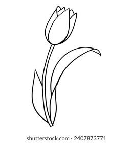 Hand drawing style of flower vector. It is suitable for plant or flower icon, sign or symbol.