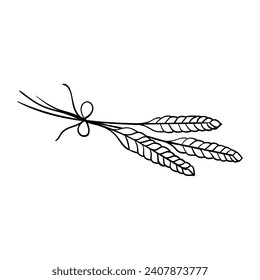 Estilo de dibujo manual del vector de flor. Es adecuado para ícono de planta o flor, signo o símbolo.
