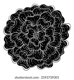 Hand drawing style of flower vector. It is suitable for flower icon, sign or symbol.