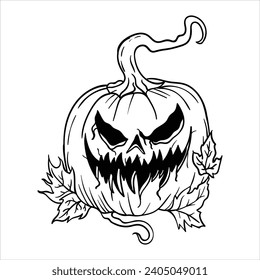 Hand drawing style of Haloween vector. It is suitable for Haloween icon, sign or symbol.