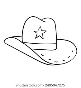 Hand drawing style of hat vector. It is suitable for clothes icon, sign or symbol.