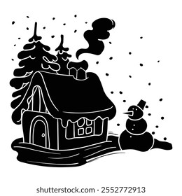 Hand drawing style of home vector. It is suitable for building  icon, sign or symbol.