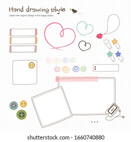 Hand drawing Style Illustration. Various web sources icon.