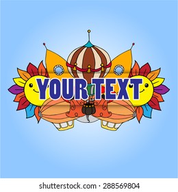 Hand drawing style invitation with different elements