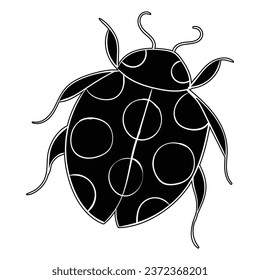 Hand drawing style of ladybug vector. It is suitable for icon, sign or symbol.