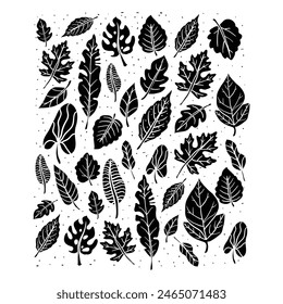 Hand drawing style of leaves icon. It is suitable for nature background, icon, sign or symbol.