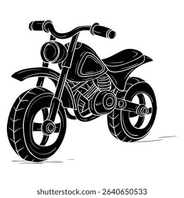 Hand drawing style of motorbike vector. It is suitable for transportation or vehicle icon, sign or symbol.