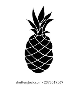 Hand drawing style of pineapple vector. It is suitable for fruits icon, sign or symbol.