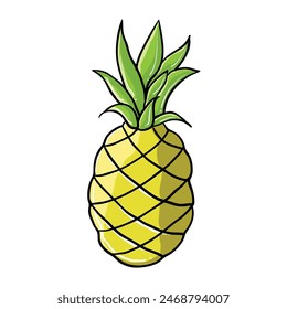 Hand drawing style of pineapple vector. it is suitable for food and drink icon, sign or symbol.