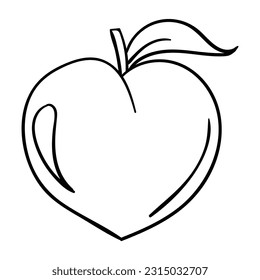Handgezeichneter Stil aus Pflaumenvektor. Geeignet für Symbol, Zeichen oder Symbol.