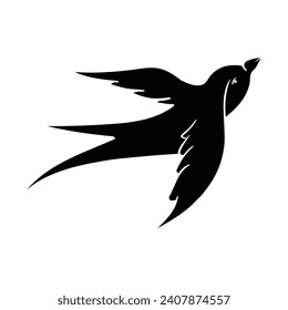 Hand drawing style of seagull vector. It is suitable for bird icon, sign or symbol.