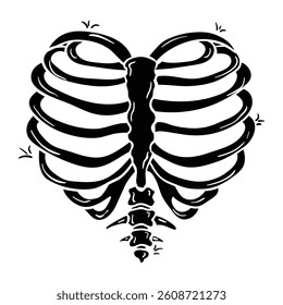 hand drawing style of skeleton vector. It is suitable for anatomy icon, sign or symbol.