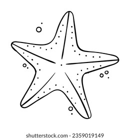 Hand drawing style of star fish vector. Suitable for sea creature icon, sign or symbol.