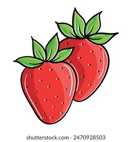 Estilo de dibujo a mano de Vector de fresa.
Es adecuado para el icono de la fruta, signo o símbolo