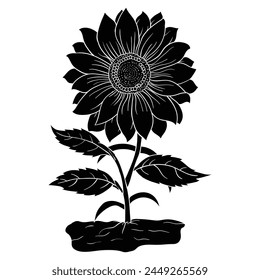 Hand drawing style of sun flower vector.
It is suitable for flower and plant icon, sign or symbol.