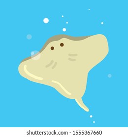 Hand drawing styles . Aquatic animals doodle.