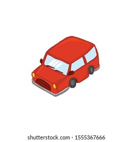 Estilos de dibujo a mano camión rojo. Doodle del vehículo.