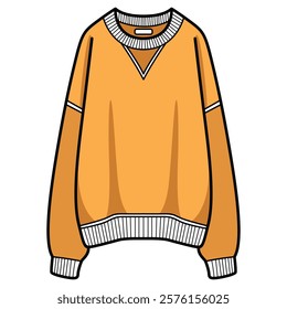 Hand Drawing of Stylish Woman’s Sweater with Cozy and Elegant Details