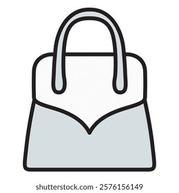 Hand Drawing of Stylish White Bag with Elegant and Contemporary Design