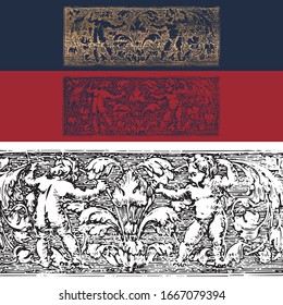 Hand drawing Sun and moon Decorations & Designs , Vintage ornaments and dividers, calligraphic design elements and page decoration, retro style of ornate floral patterns template
