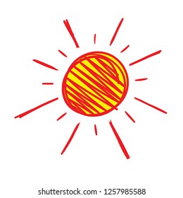 hand drawing sun symbol
