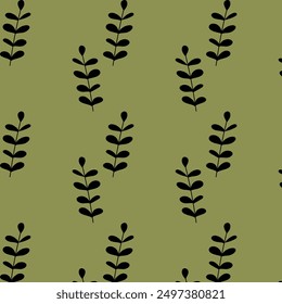 Hand drawing symbols of leaves romantic elements organic nature