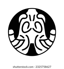 hand drawing symmetry icon or logo and symmetry flower, complex circle, japanese pattern, cirle art.