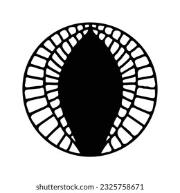 hand drawing symmetry icon or logo and symmetry flower, complex circle, japanese pattern, cirle art.