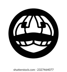hand drawing symmetry icon or logo and symmetry flower, complex circle, japanese pattern, cirle art.