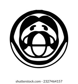 hand drawing symmetry icon or logo and symmetry flower, complex circle, japanese pattern, cirle art.