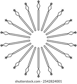 handzeichnung symmetrie mandala und symmetrie blume, komplexe kreis vektor design