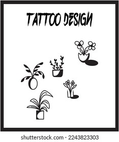 Hand Drawing Tattoo Template. Tattoo Vector Collection. Abstract Vector Illustration