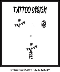 Hand Drawing Tattoo Template. Tattoo Vector Collection. Abstract Vector Illustration