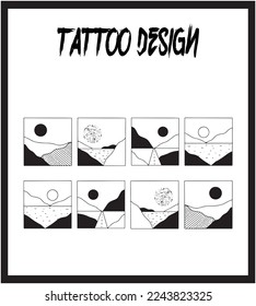 Hand Drawing Tattoo Template. Tattoo Vector Collection. Abstract Vector Illustration