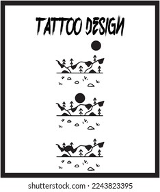 Hand Drawing Tattoo Template. Tattoo Vector Collection. Abstract Vector Illustration