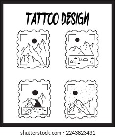 Hand Drawing Tattoo Template. Tattoo Vector Collection. Abstract Vector Illustration