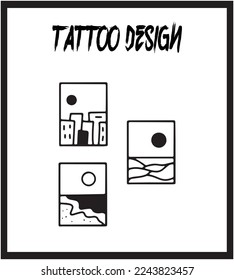 Hand Drawing Tattoo Template. Tattoo Vector Collection. Abstract Vector Illustration