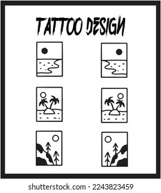 Hand Drawing Tattoo Template. Tattoo Vector Collection. Abstract Vector Illustration