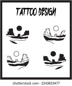 Hand Drawing Tattoo Template. Tattoo Vector Collection. Abstract Vector Illustration