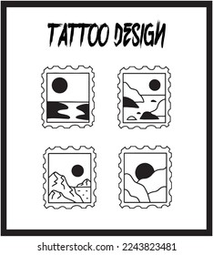 Hand Drawing Tattoo Template. Tattoo Vector Collection. Abstract Vector Illustration