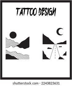 Hand Drawing Tattoo Template. Tattoo Vector Collection. Abstract Vector Illustration