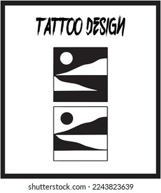 Plantilla de tatuaje de dibujo manual. Colección de vectores de tatuaje. Ilustración de vectores abstractos