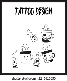 Hand Drawing Tattoo Template. Tattoo Vector Collection. Abstract Vector Illustration