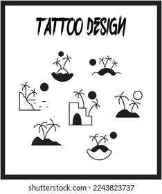 Hand Drawing Tattoo Template. Tattoo Vector Collection. Abstract Vector Illustration