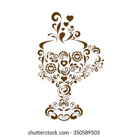 Hand drawing tea cup. Vector illustration