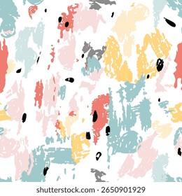 Desenho de mão textura projeto de impressão sem costura. Design de ilustração vetorial para tecidos de moda e têxteis.	