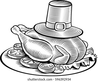 hand drawing thanksgiving turkey 